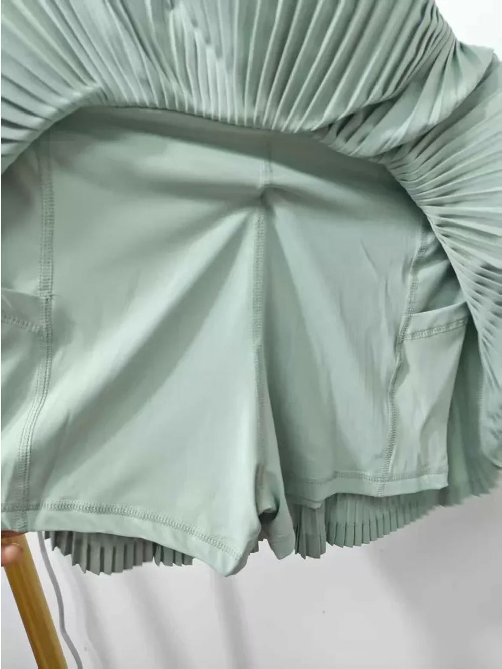 lululemon athletica Women's Pleated Mini Skirt in Sage Green - Picture 3 of 5
